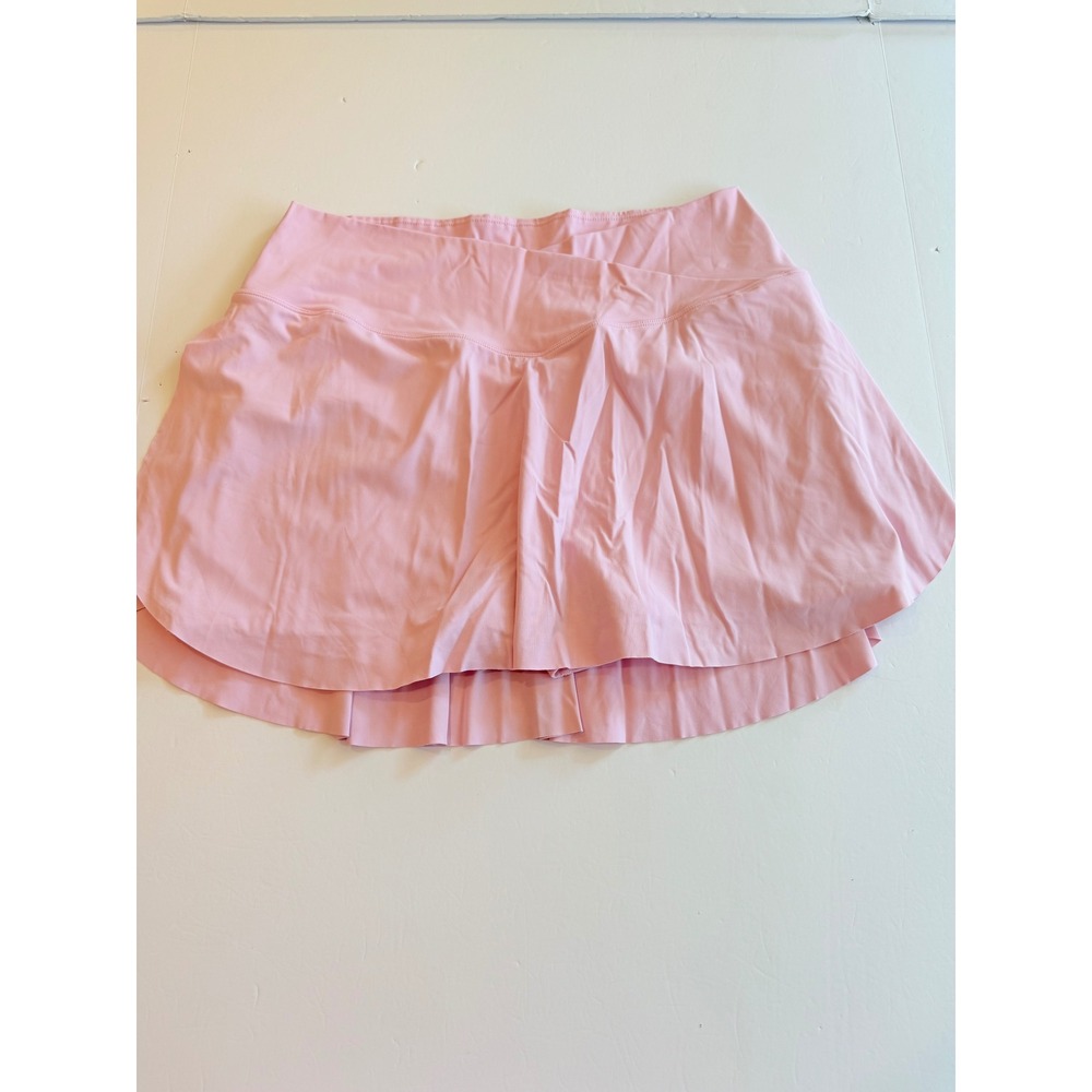 Halara Pink Pleated Tennis Skirt With Shorts XL Crossover Waist Active Skort